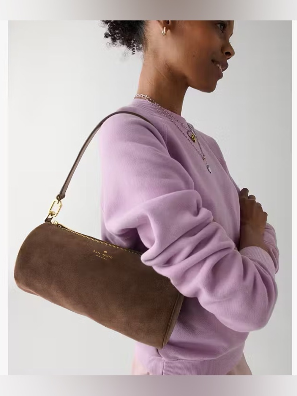 NWT! Kate Spade Roulette Suede Medium Shoulder Bag - Picture 5 of 6